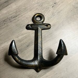 Rustic Black Anchor Wall Decor